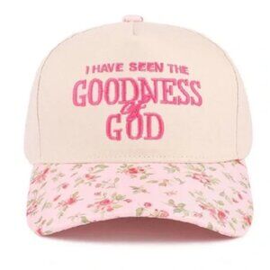 Two-Tone Inspirational Women's Cap NWT (unisex) adjustable Pink Floral